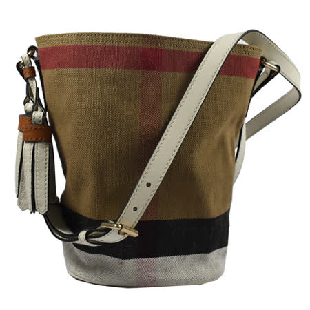 BURBERRY
棉麻流蘇斜背水桶包