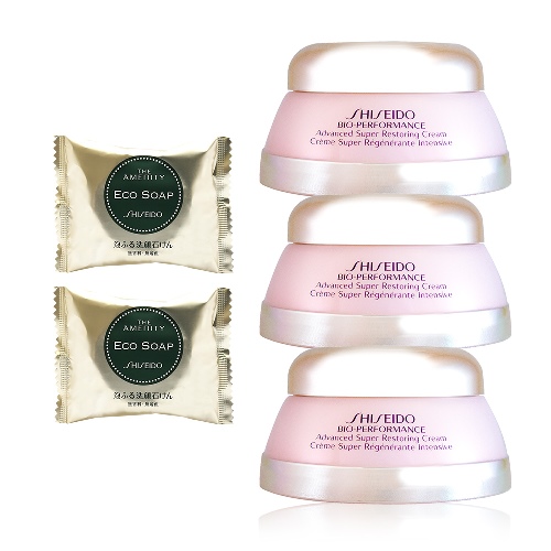 SHISEIDO 資生堂 百優3次元回溯激活霜 7mlx3+泡泡洗顏皂-金(境內版) 18gx2