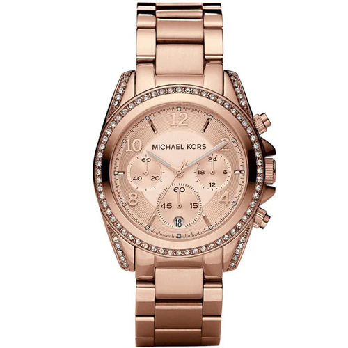 Michael Kors 自信風格計時腕錶 MK5263 玫瑰金色