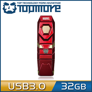 達墨 TOPMORE 漫威系列指紋辨識碟(鋼鐵人) USB3.0 32GB