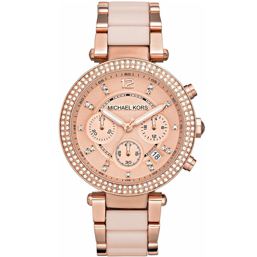 Michael Kors 美式璀璨晶鑽計時腕錶 MK5896