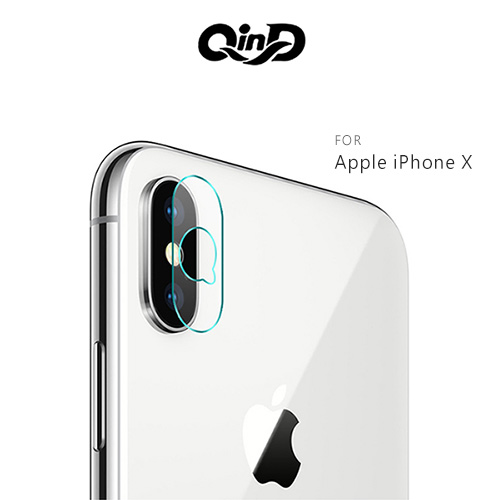 QinD Apple iPhone X 鏡頭玻璃貼(兩片裝)
