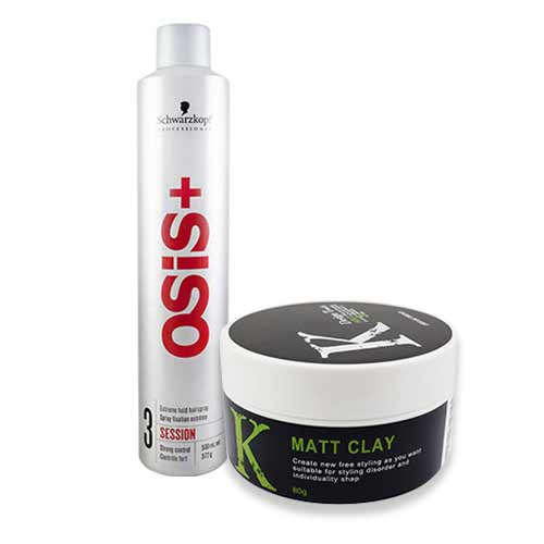 Schwarzkopf施華蔻 OSiS+黑炫風特強定型霧500ml+DREAM TREND凱夢 K髮泥80g