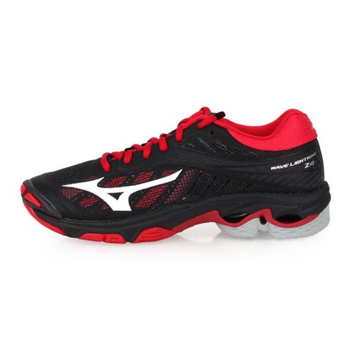 (女) MIZUNO WAVE LIGHTNING Z4 排球鞋-美津濃 黑紅白