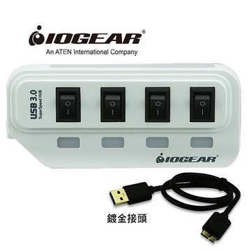 IOGEAR USB3.0 4埠
HUB集線器白色