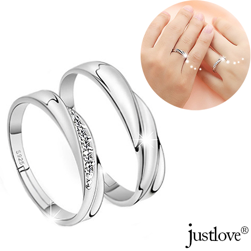 【justlove璀璨配飾】
純銀晶鑽情侶對戒