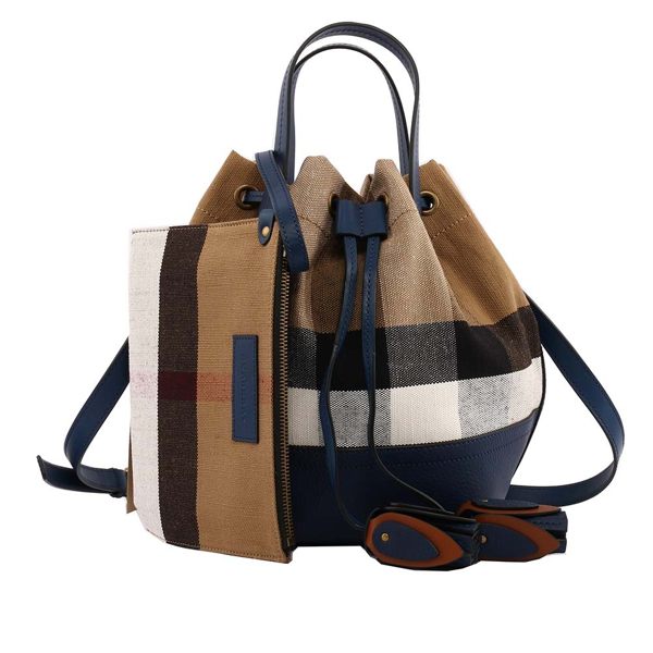 BURBERRY
格紋棉麻二用水桶包