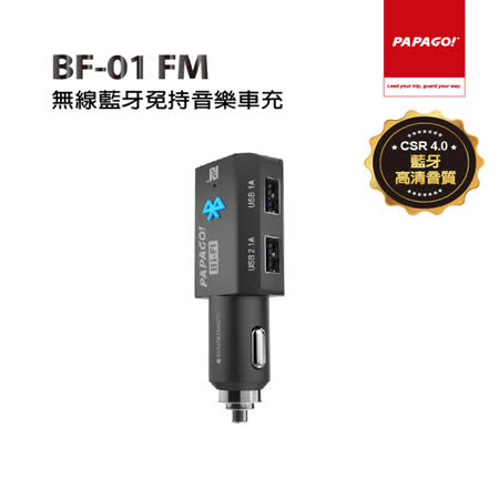 PAPAGO BF-01 FM無線藍牙免持音樂車充
