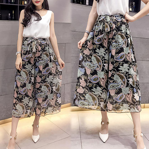 韓國KW
(限量)優雅渡假寬褲