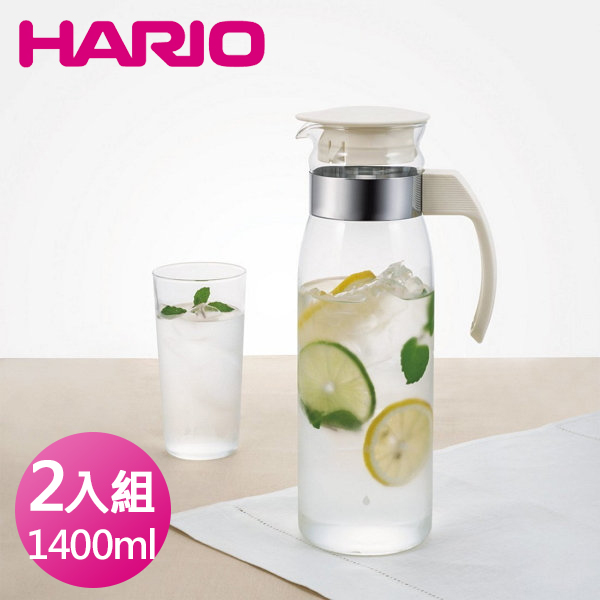 日本製HARIO耐熱玻璃冷水壺1400ml 二入組