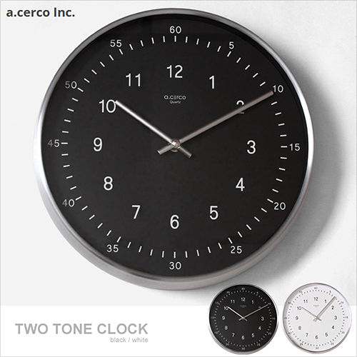 【a.cerco】TWO TONE 極簡風時鐘 (兩色可選)/掛鐘/鬧鐘/LOFT風/設計/工業風