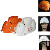 PUSH! 地震防災相關用品 折疊式安全帽防災帽防災頭盔戶外運動安全帽(加強版)一入J20 白色