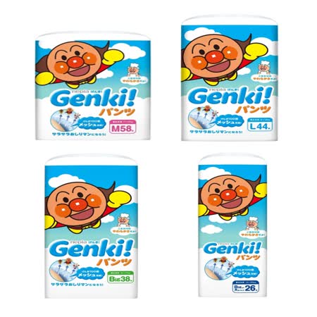 【日本境內版】Nepia - Genki!麵包超人尿布拉拉褲M~XXL