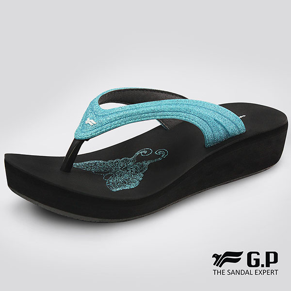 【G.P 女款亮蔥厚底夾腳拖鞋】G8523W-水藍色(SIZE:35-39 共四色)