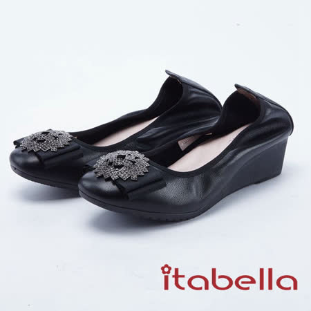 itabella
雪花水鑽真皮包鞋