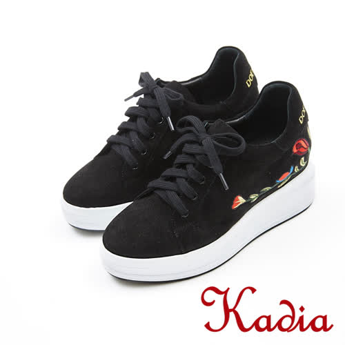 kadia.羊反毛繡花休閒鞋(7543-93黑)
