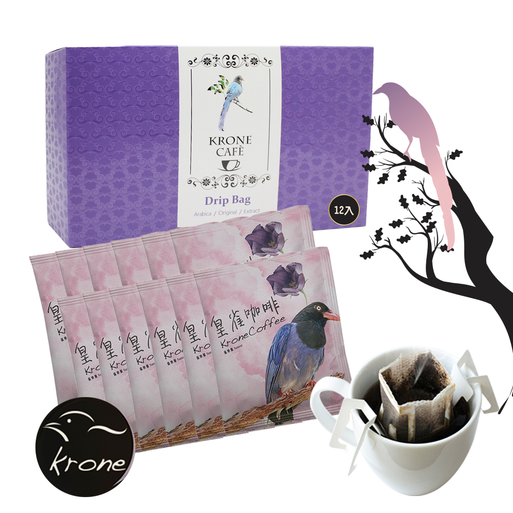 Krone皇雀 時尚禮盒
濾掛式-薩摩爾/12入組