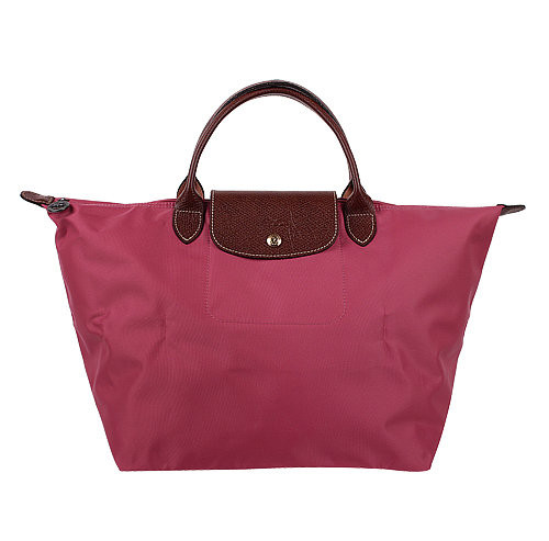 LONGCHAMP- 短把中型水餃包(胭脂粉色)/M