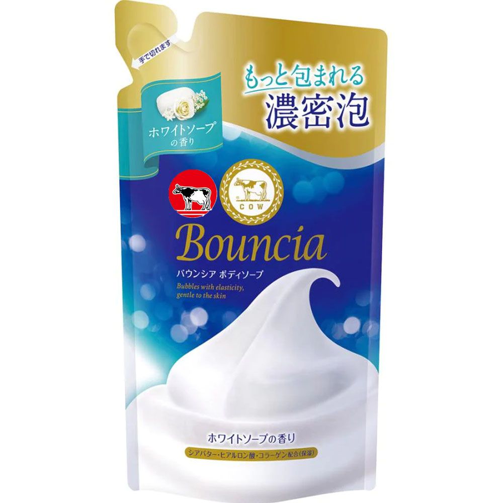 日本COW牛乳石鹼 美肌保濕沐浴乳補充包(優雅花香)430ml