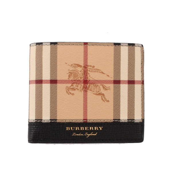 BURBERRY
格紋對開拼色八卡短夾