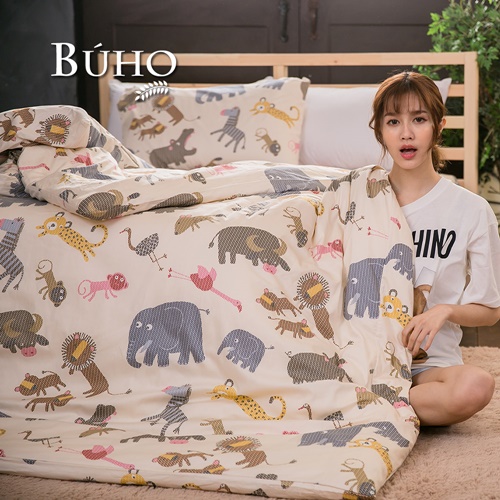 BUHO《可愛出任務》雙人三件式精梳純棉床包組