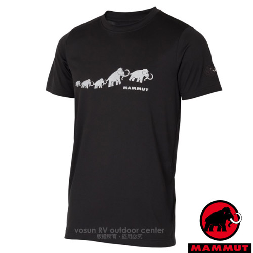 【瑞士 MAMMUT 長毛象】QD AEGILITY 男新款 彈性透氣短袖圓領T恤.吸濕排汗衣/TORAY Fieldsensor快乾纖維/10061-0001 黑
