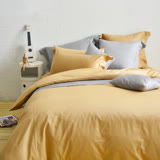 Cozy inn 極致純色-焦糖棕-300織精梳棉四件式被套床包組(雙人)