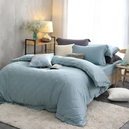 Cozy inn  天絲-冰晶藍 四件式兩用被套床包組(雙人)