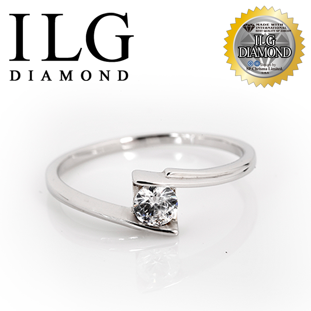 【頂級美國ILG鑽飾】八心八箭戒指 - 主鑽約20分 日出巴黎 RI158 結婚鑽戒 時尚個性設計款(白K金色)