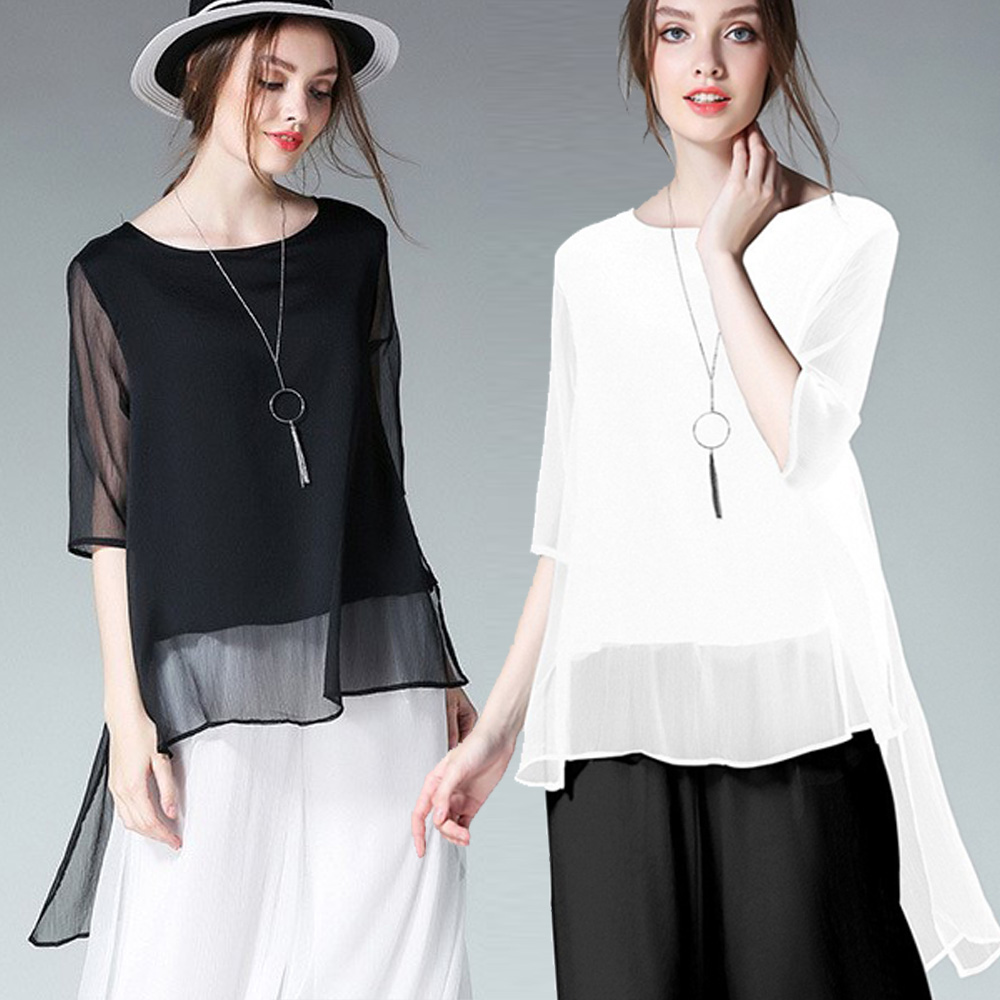 麗質達人
雪紡五分袖(XL-4XL)