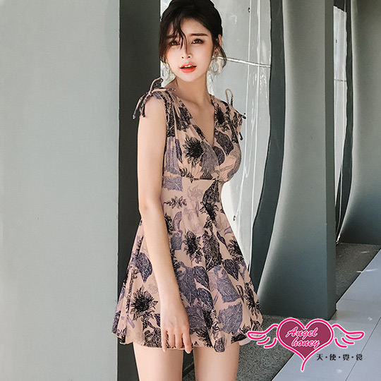 【天使霓裳】泳衣 夏日記憶 一件式鋼圈連身泳裝(膚M~XL)