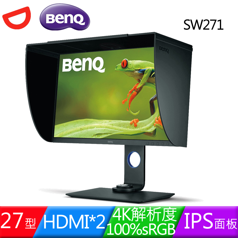 BenQ 27型 SW271 IPS 4K HDR 專業色彩管理寬螢幕
