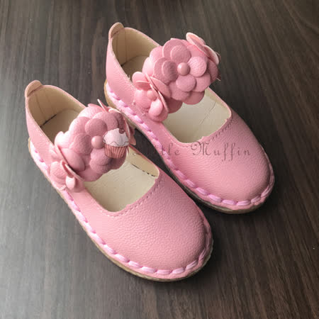 粉紅花朵
皮質公主鞋