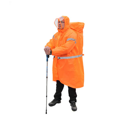 PUSH!戶外休閒用品雨衣登山雨衣背包雨衣連體雨衣P104-2綠色XL