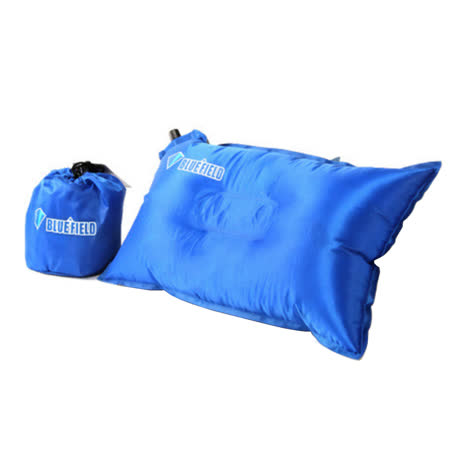 PUSH!戶外休閒用品自動充氣枕頭頭枕辦公室午憩枕頭P105橙色