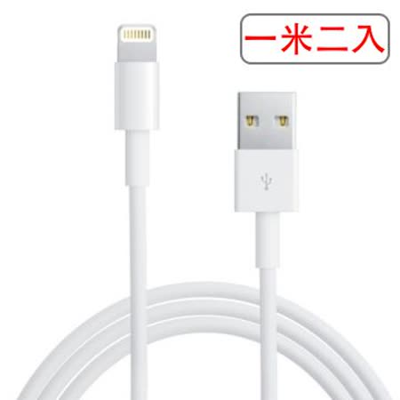 [團購]APPLE 蘋果 Lightning對USB連接 數據傳輸充電線 原廠品質 -一米 二入組