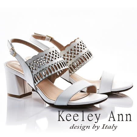Keeley Ann
幾何鏤空真皮粗跟涼
