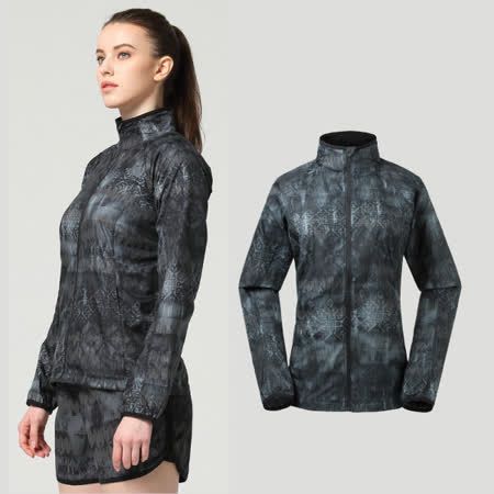 【美國 The North Face】女 防風防潑透氣耐磨外套.運動夾克.風衣/DWR防潑水.反光標識/3GEJ 黑印花