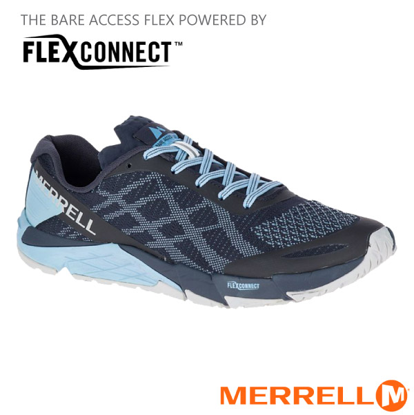 【美國 MERRELL】男新款 BARE ACCESS FLEX E-MESH 多功能透氣慢跑鞋.機能鞋.多功能鞋.休閒鞋.運動鞋/FLEX connect定向中底/ML12547 黑/灰