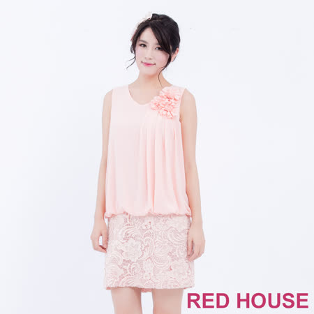 RED HOUSE 蕾赫斯
花朵蕾絲無袖洋裝