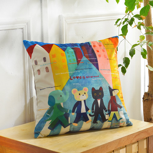 義大利Fancy Belle X Malis《愛無所不在》麂皮靠墊 45*45CM