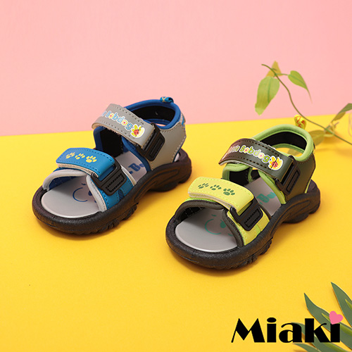 【Miaki】童鞋.可愛造型輕底休閒涼鞋 (綠色 / 藍色)