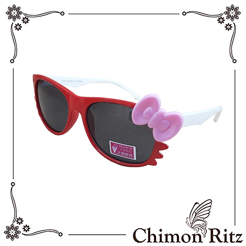 【Chimon Ritz】帥氣貓兒童太陽眼鏡-紅白