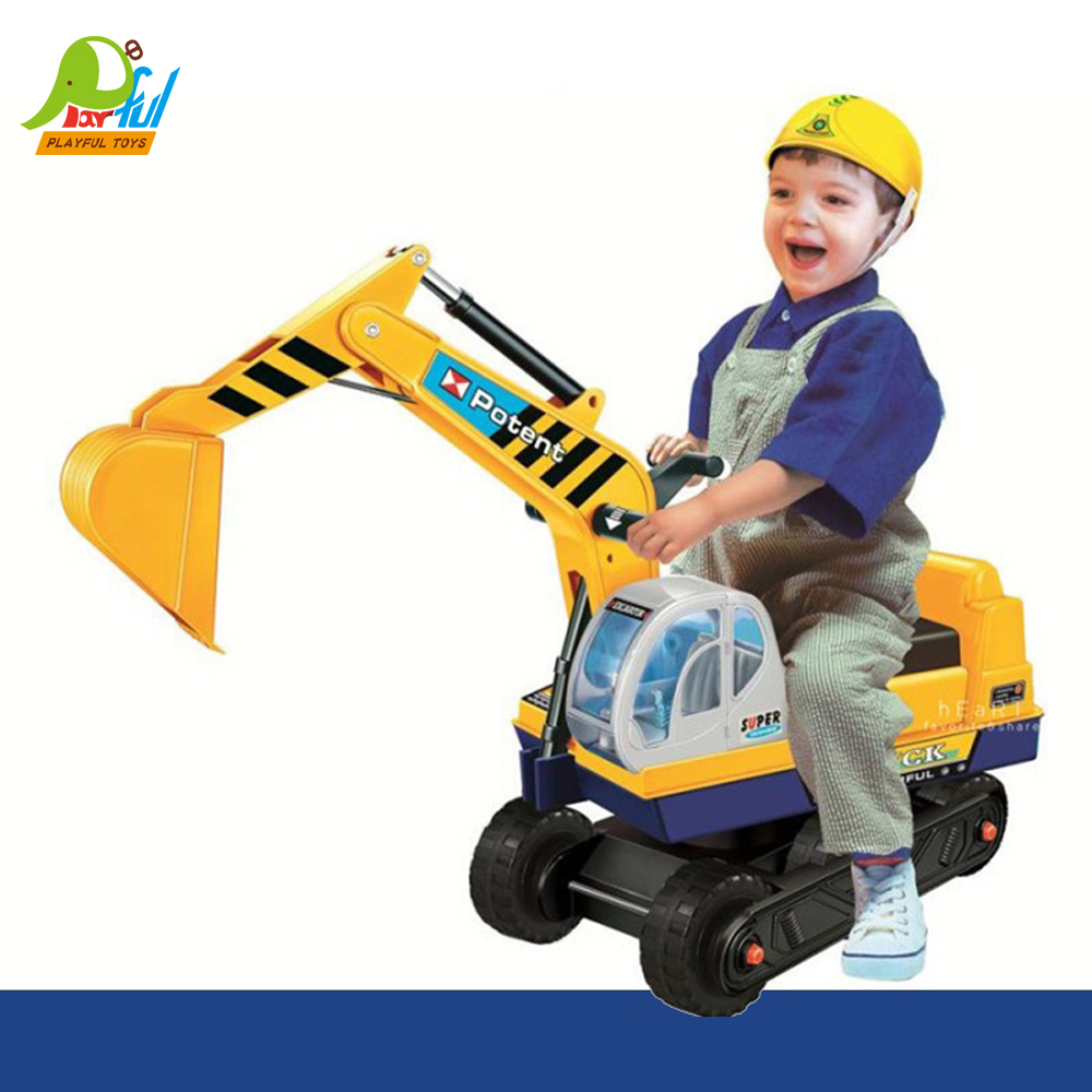 【Playful Toys 頑玩具】乘坐挖土機(騎乘挖土機滑步車 挖土機滑步車 幼兒學步車 仿真造型車 兒童玩具 怪手學步車 騎乘玩具 挖掘車)