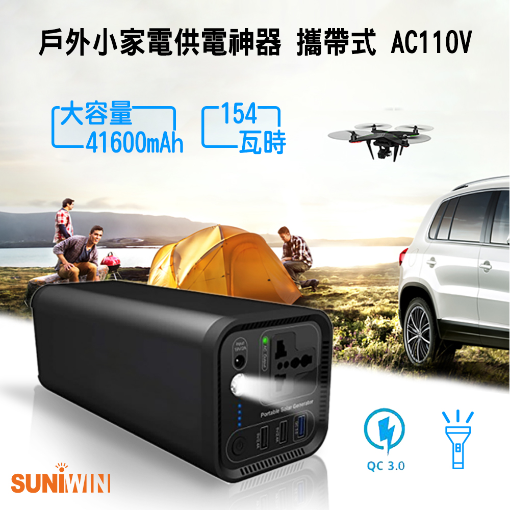 SUNIWIN 停電救星
41600mAh大容量行動電源