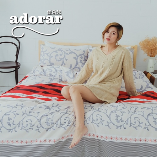 Adorar《詠情織愛》雙人三件式雲絲絨床包組