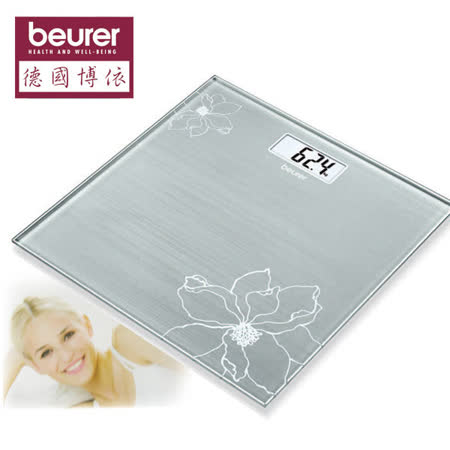 【德國博依 beurer】典雅花卉玻璃體重計 (GS10)