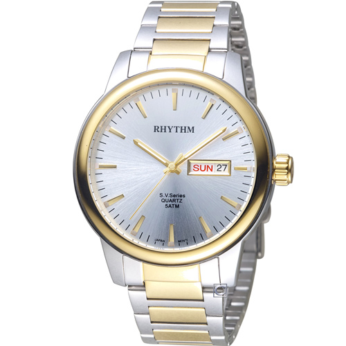 日本麗聲錶 RHYTHM 沈穩內斂品味紳士錶 GS1605S03