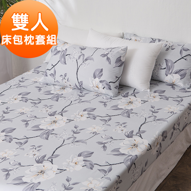 J-bedtime【純雅芙蓉】牛奶絨雙人三件式床包組