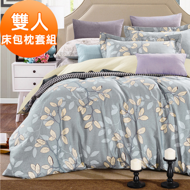 J-bedtime【小葉物語】牛奶絨雙人三件式床包組